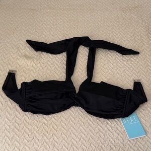 BNWT Black Halter Bikini Top